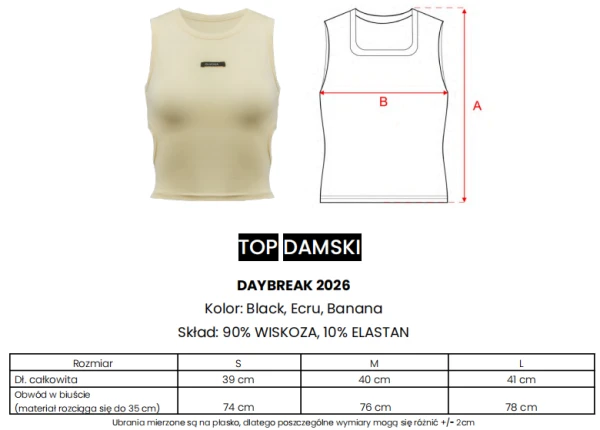 Top damski OLAVOGA DAYBREAK 2026 czarny - maWer Fashion