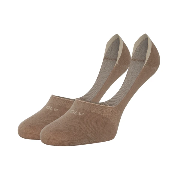 Skarpetki stopki damskie OLAVOGA TAIING 2026 ciemny beż - maWer Fashion