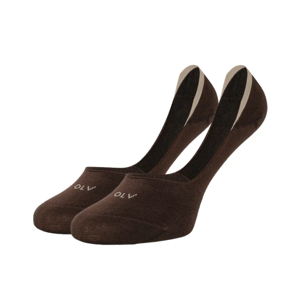 Skarpetki stopki damskie OLAVOGA TAIING 2026 brąz - maWer Fashion