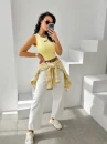 Top damski OLAVOGA DAYBREAK 2026 bananowy - maWer Fashion
