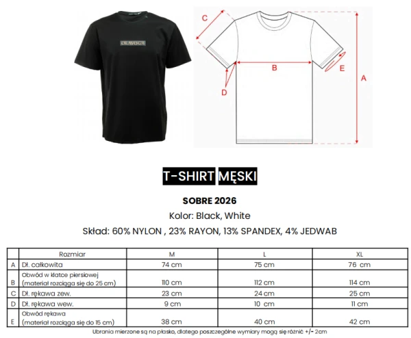 T-shirt męski OLAVOGA SOBRE 2026 biały - maWer Fashion