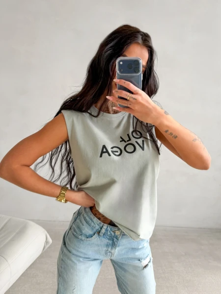 Top damski OLAVOGA RAYKIING 2026 khaki - maWer Fashion