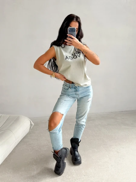 Top damski OLAVOGA RAYKIING 2026 khaki - maWer Fashion