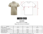 T-shirt męski polo OLAVOGA ZAIN 2026 beżowy - maWer Fashion