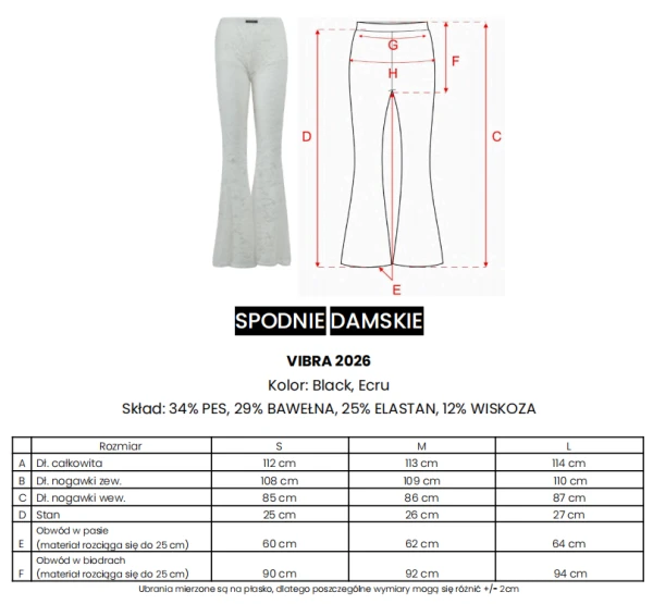 Spodnie damskie OLAVOGA VIBRA 2026 ecru - maWer  Fashion