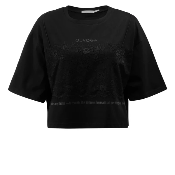 T-shirt damski OLAVOGA VERLACE 2026 czarny - maWer Fashion