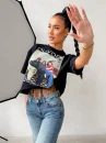 T-shirt damski OLAVOGA TRIOASI 2026 czarny - maWer Fashion