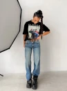 T-shirt damski OLAVOGA TRIOASI 2026 czarny - maWer Fashion