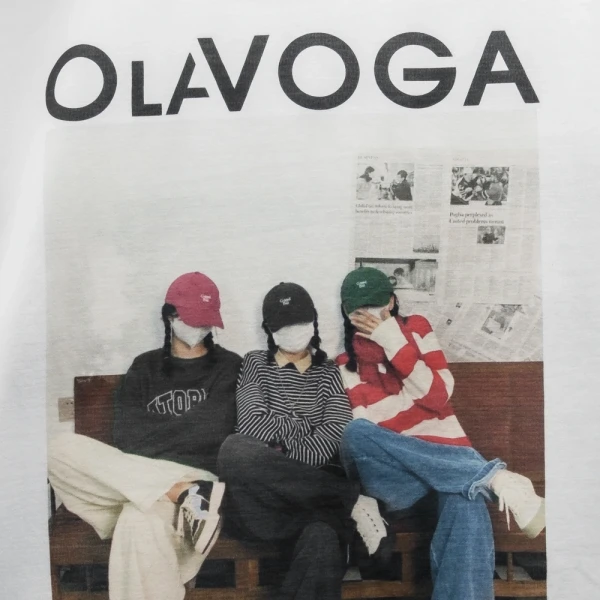 T-shirt damski OLAVOGA TRIOASI 2026 biały - maWer Fashion
