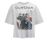 T-shirt damski OLAVOGA TRIOASI 2026 biały - maWer Fashion