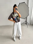 T-shirt damski OLAVOGA TRIOASI 2026 szary - maWer Fashion