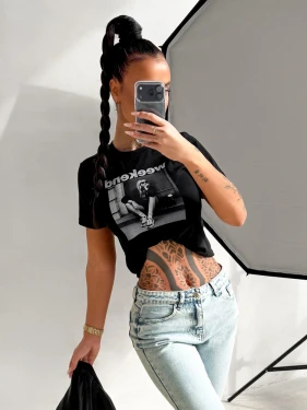 T-shirt damski OLAVOGA IDCARE 2026  czarny