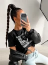 T-shirt damski OLAVOGA IDCARE 2026 czarny - maWer Fashion