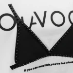 T-shirt damski OLAVOGA BRAFITTI 2026 ecru - maWer Fashion