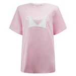 T-shirt damski OLAVOGA BRAFITTI 2026 pudrowy róż - maWer Fashion