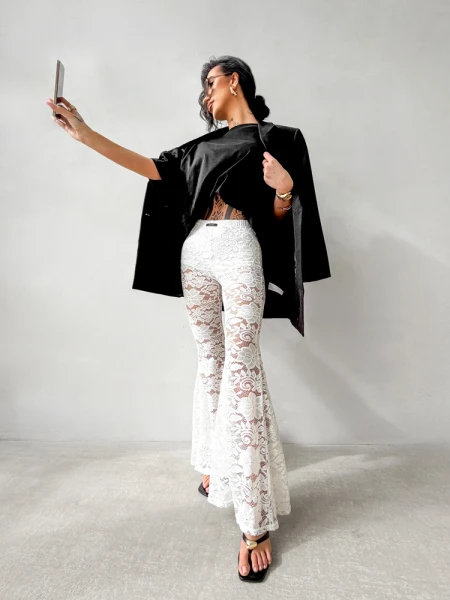 Spodnie damskie OLAVOGA VIBRA 2026 ecru - maWer  Fashion