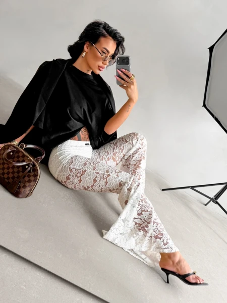 Spodnie damskie OLAVOGA VIBRA 2026 ecru - maWer  Fashion