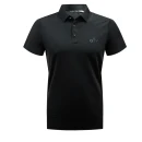 T-shirt męski polo OLAVOGA ZAIN 2026 czarny - maWer Fashion