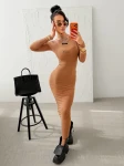 Sukienka OLAVOGA DRASY 2026 beż - maWer Fashion