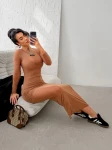 Sukienka OLAVOGA DRASY 2026 beż - maWer Fashion