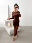 Sukienka OLAVOGA DRASY 2026 brązowa - maWer Fashion