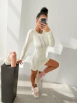 Sukienka OLAVOGA PAM 2026 ecru - maWer Fashion