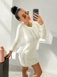 Sukienka OLAVOGA PAM 2026 ecru - maWer Fashion