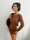Sukienka OLAVOGA PAM 2026 brązowa - maWer Fashion