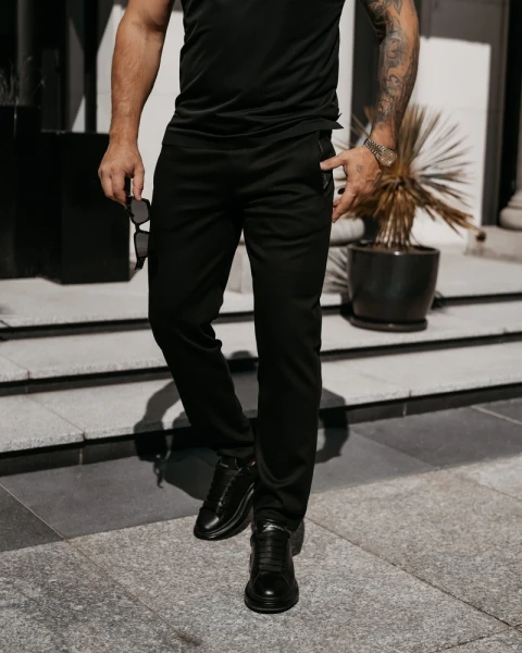 Spodnie męskie OLAVOGA LUON 2026 czarne - maWer Fashion