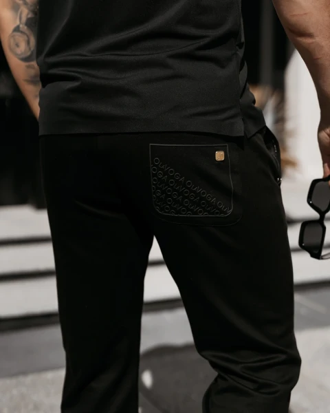 Spodnie męskie OLAVOGA LUON 2026 czarne - maWer Fashion