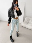Spodnie damskie jeansy OLAVOGA BISMIN 2026 niebieskie - maWer Fashion