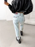 Spodnie damskie jeansy OLAVOGA BISMIN 2026 niebieskie - maWer Fashion