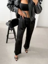 Spodnie damskie OLAVOGA LUXE LOUNGE 2026 czarne - maWer Fashion