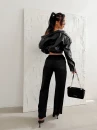 Spodnie damskie OLAVOGA LUXE LOUNGE 2026 czarne - maWer Fashion