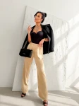 Spodnie damskie OLAVOGA LUXE LOUNGE 2026 beż - maWer Fashion