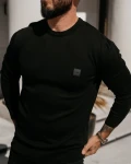 Sweter męski OLAVOGA ALAVOS 2026 czarny - maWer Fashion