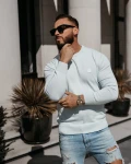 Sweter męski OLAVOGA ALAVOS 2026 niebieski - maWer Fashion