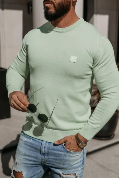 Sweter męski OLAVOGA ALAVOS 2026 zielony - maWer Fashion