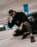 Bluza męska OLAVOGA BLAME MEN 2024 czarna  -  maWer Fashion