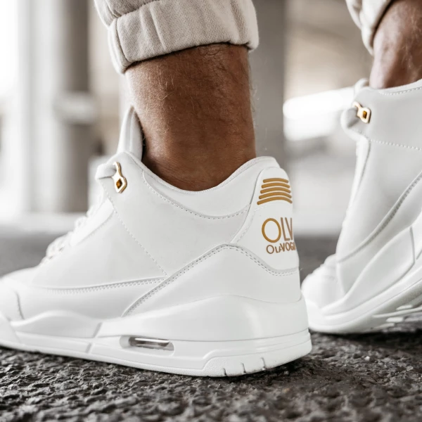 Buty męskie sneakersy OLAVOGA SPLENDOR białe - maWer Fashion