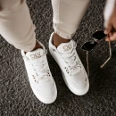 Buty męskie sneakersy OLAVOGA SPLENDOR białe - maWer Fashion