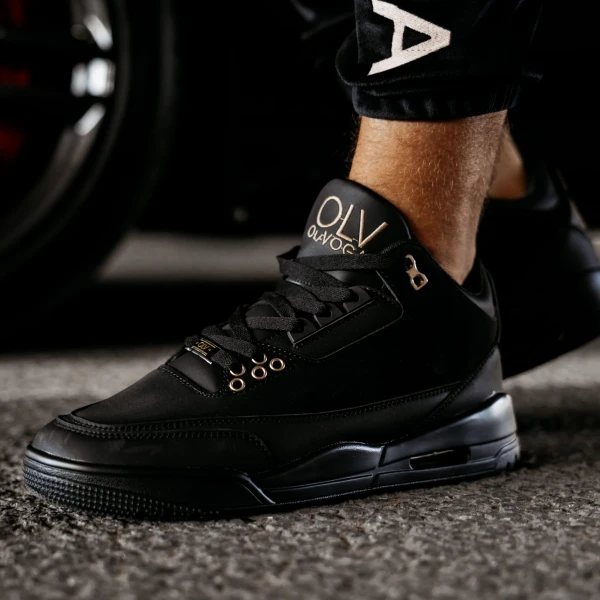 Buty męskie sneakersy OLAVOGA SPLENDOR czarne - maWer Fashion