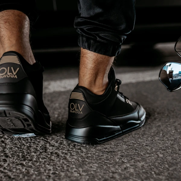 Buty męskie sneakersy OLAVOGA SPLENDOR czarne - maWer Fashion