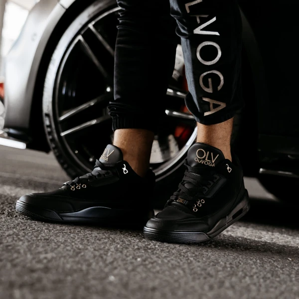 Buty męskie sneakersy OLAVOGA SPLENDOR czarne - maWer Fashion