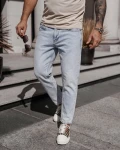 Spodnie męskie OLAVOGA DAPI jasny niebieski - maWer Fashion