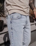 Spodnie męskie OLAVOGA DAPI jasny niebieski - maWer Fashion