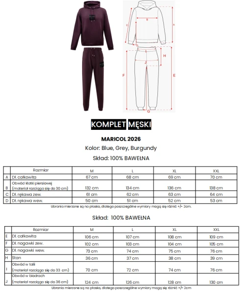 Komplet męski OLAVOGA MARICOL 2026 szary - maWer Fashion