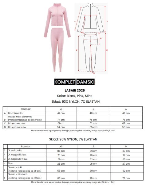 Komplet damski OLAVOGA LASARI 2026 róż  - maWer Fashion