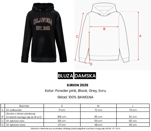 Bluza damska OLAVOGA KIRION 2026 ecru - maWer Fashion