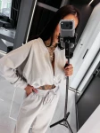 Komplet damski OLAVOGA VEIA 2026 szary - maWer Fashion